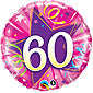 60th Shining Star Hot Pink Birthday Balloon