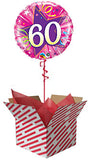 60th Shining Star Hot Pink Birthday Balloon