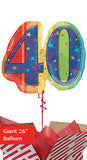 Large Celebrate 40th Birthday Balloon