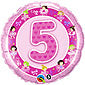 5th Birthday Pink Ballerinas Balloon