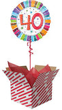 Radiant 40th Birthday Balloon Gift