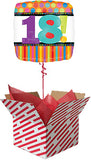 18th Birthday Dots and Stripes Balloon