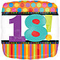 18th Birthday Dots and Stripes Balloon