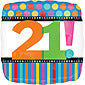 21st Birthday Dots and Stripes Balloon