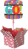 60th Birthday Dots and Stripes Balloon