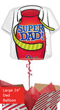 Large Super Dad Shirt Balloon