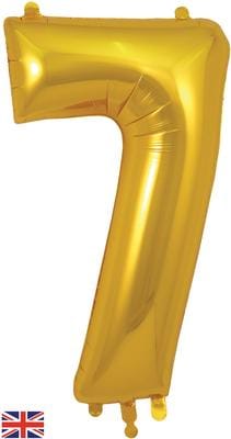 34inch Large Number 7 Balloon Gold