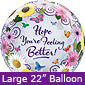 Large Feel Better Butterfly Garden Balloon