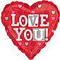 Love You Heart Dots Balloon