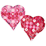 Large Love You Double Heart Balloon