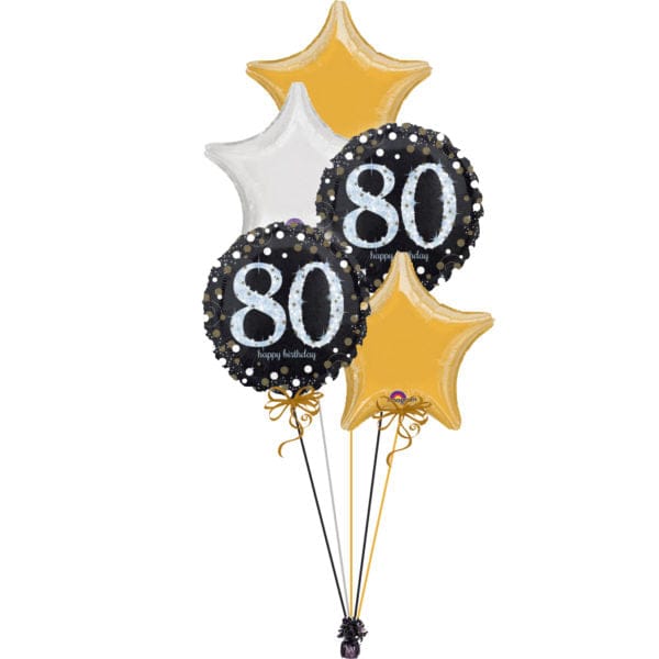 Black & Gold Age 80 Bunch