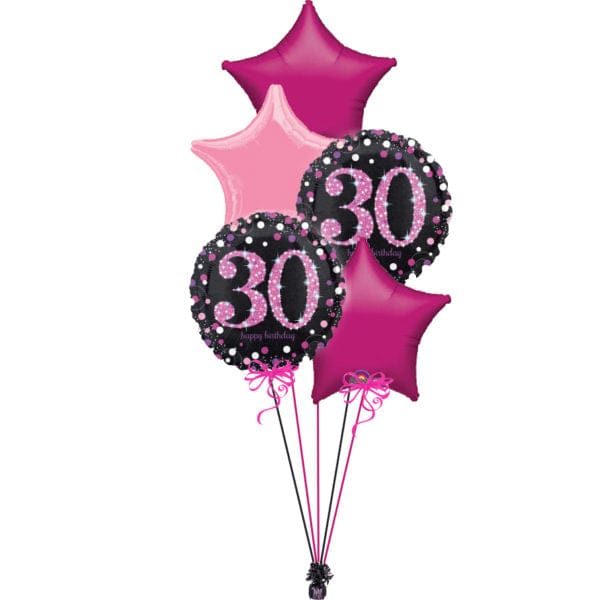 Black & Pink Age 30 Bunch