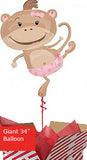 Monkey Girl Baby Balloon