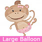 Monkey Girl Baby Balloon