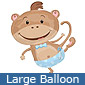 Monkey Boy Baby Balloon