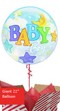 Large Baby Boy Moon and Stars Balloon