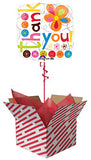 Thank You Colourful Flowers Balloon