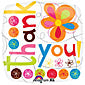 Thank You Colourful Flowers Balloon