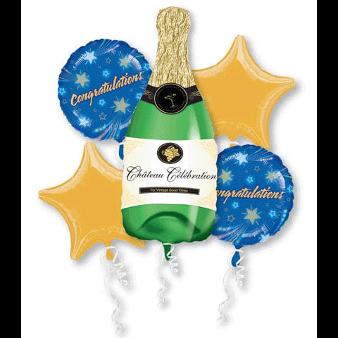 Congratulations Champagne Bottle Bouquet Of Balloons
