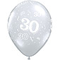 Diamond Clear 30th Birthday Balloons