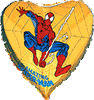 18" LOOSE SPIDERMAN GOLD FOIL - 1 Balloon