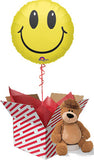 Balloon Gift by Post - Smiley Face and Teddy Bear