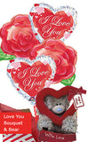 Romantic Gift - Balloon Bouquet and Bear