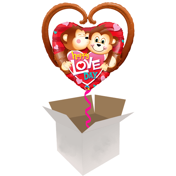 Happy Love Day Monkey Balloon