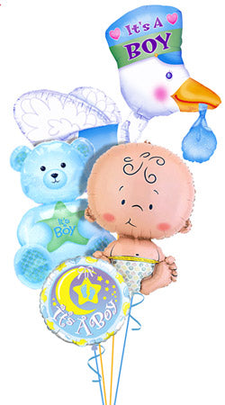 Baby Boy Balloon Bouquet Large