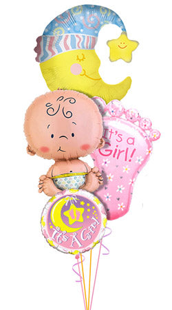 Baby Girl Balloon Bouquet Large