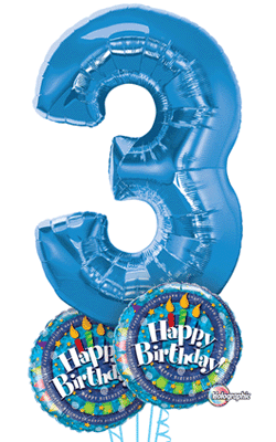 Large Number Birthday Balloon Bouquets