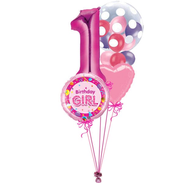 Pink Polka Dot Bubble Bunch Age 1