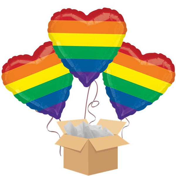 Rainbow Balloon Bouquet In Box